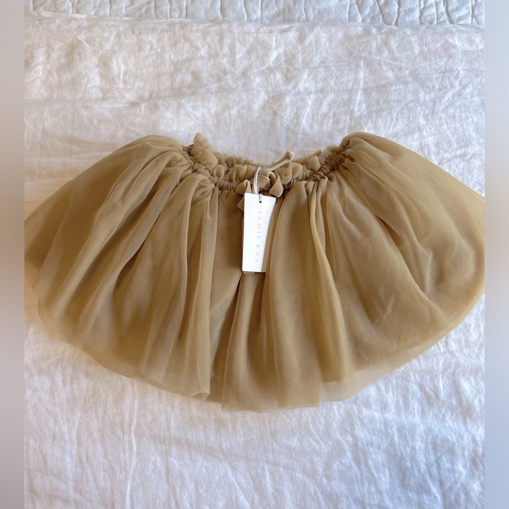Jamie Kay Champagne tulle skirt 2Y NWT